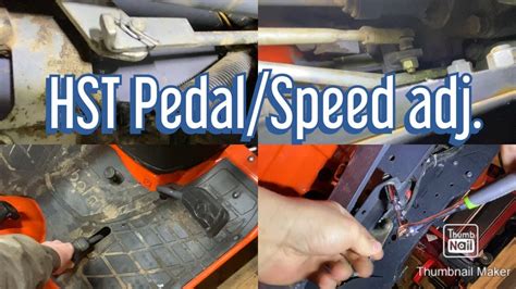 kubota skid steer accelerator pedal|Kubota BX slow HST pedal fix/adjust .